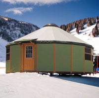 18 Wall Luxury Yurt-Cabin Kit with Solid Walls by Freedom Yurt-Cabins