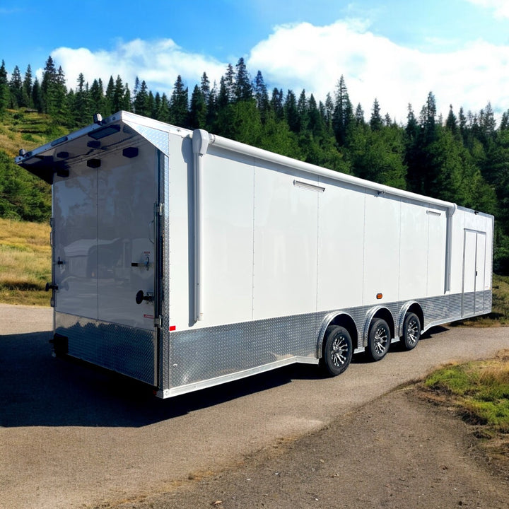 34ft Custom Enclosed Trailer, 8.5 x 34 Ultimate Auto, ATV, and Toy Hauler – Premium Build Cargo, Landscape, or Race Trailer