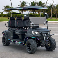 4 Forward Facing Golf Cart Street Legal Extended Range 206ah 48v Lithium Electric LSV with LED Lights