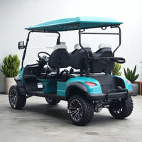 4 Forward Facing Golf Cart Street Legal Extended Range 206ah 48v Lithium Electric LSV with LED Lights