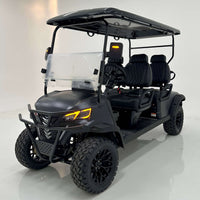 4 Forward Facing Golf Cart Street Legal Extended Range 206ah 48v Lithium Electric LSV with LED Lights