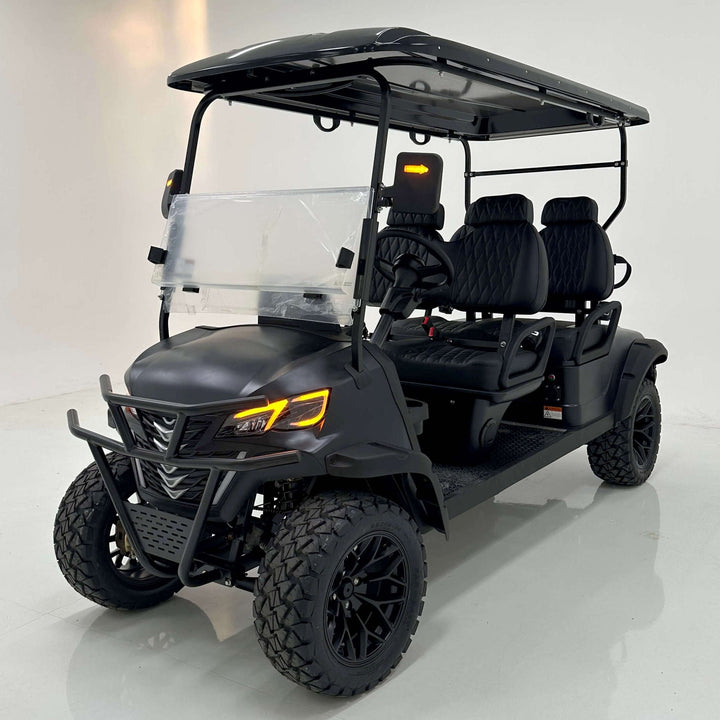 4 Forward Facing Golf Cart Street Legal Extended Range 206ah 48v Lithium Electric LSV with LED Lights