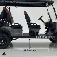 6 Seater Golf Cart Street Legal Extended Range 206AH Lithium Electric LSV with LED Lights