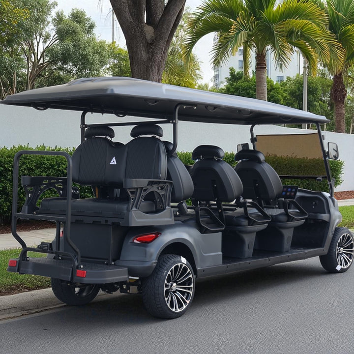 8 Seater Golf Cart Street Legal Extended Range 206AH Lithium Ion Electric LSV with LED Lights
