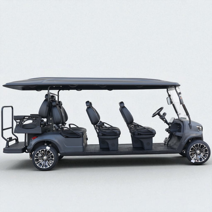 8 Seater Golf Cart Street Legal Extended Range 206AH Lithium Ion Electric LSV with LED Lights