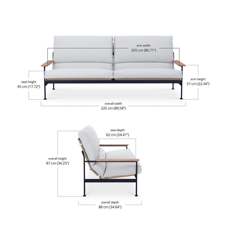 Alpha 3 Seater Outdoor Sofa