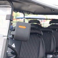 8 Seater Golf Cart in Matte Black - Extended Range 206AH Lithium Ion Electric LSV with LED Lights
