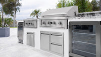 Diamond Grills Outdoor Kitchen Kit No. 3 - With Outdoor Griddle Modular Built In Grill BBQ Island Kit