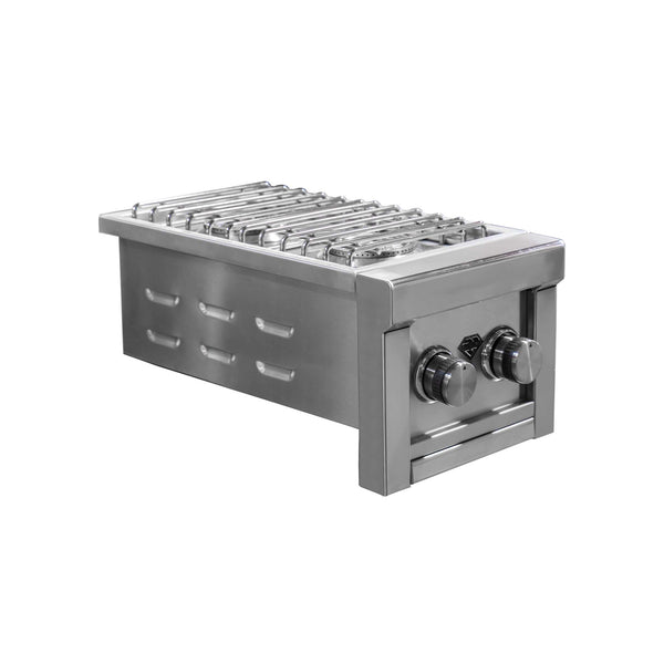 Double Side Burner Built In Grill -(LP) Propane Commercial Grade From Diamond Grills