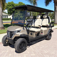 Matte Copper 72v 6 Seater Golf Cart with LED Lights