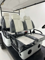 White Matte 6 Seater Golf Cart 72v Lithium