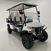 White Matte 6 Seater Golf Cart 72v Lithium
