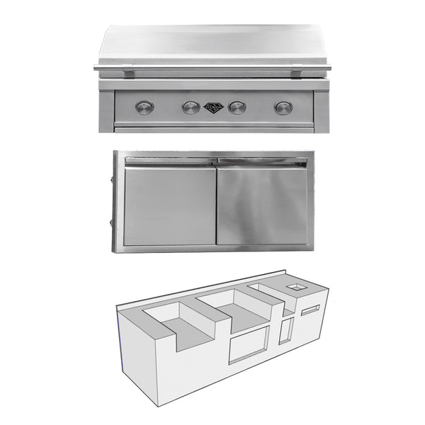 Diamond Grills Outdoor Kitchen Kit No. 1 - Modular Built In Grill BBQ Island