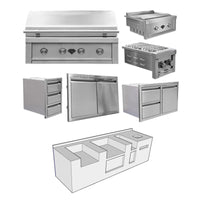 Diamond Grills Outdoor Kitchen Kit No. 4 - Premium Package Modular Built In Grill BBQ Island