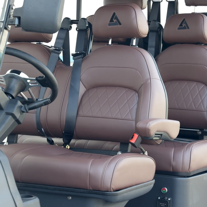 6 Seater Golf Cart Street Legal Extended Range 206AH Lithium Electric LSV with LED Lights