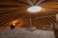 18 Wall Luxury Yurt-Cabin Kit with Solid Walls by Freedom Yurt-Cabins