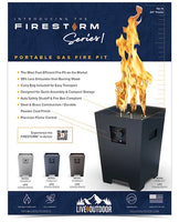 Portable Propane Fire Pit - Live Outdoor FIRESTORM Series I