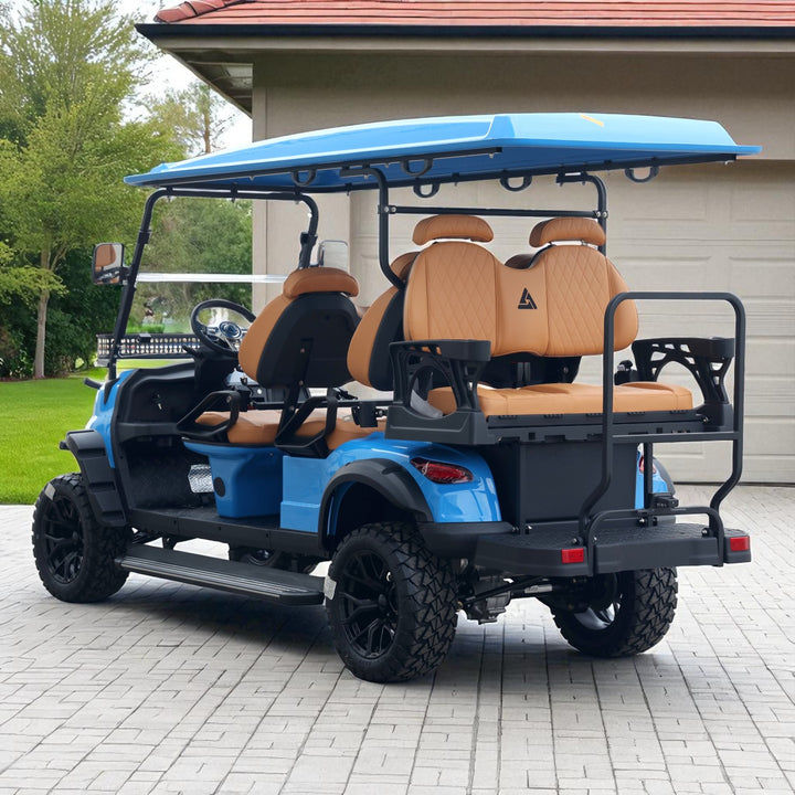 6 Seater Golf Cart Street Legal Extended Range 206AH Lithium Electric LSV with LED Lights