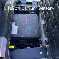 4 Forward Facing Golf Cart Street Legal Extended Range 206ah 48v Lithium Electric LSV with LED Lights