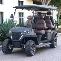 6 Seater Golf Cart Street Legal Extended Range 206AH Lithium Electric LSV with LED Lights