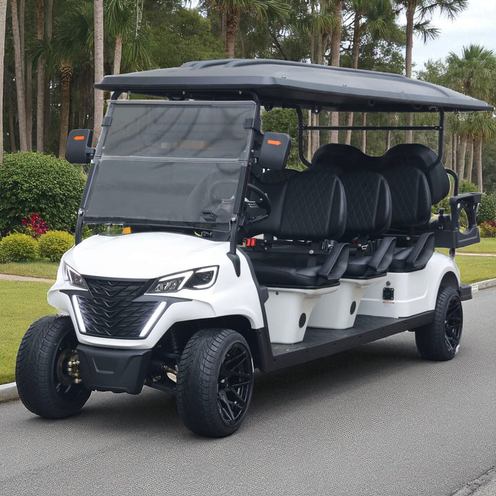 8 Seater Golf Cart Street Legal 48v Lithium Ion Electric LSV with LED Lights