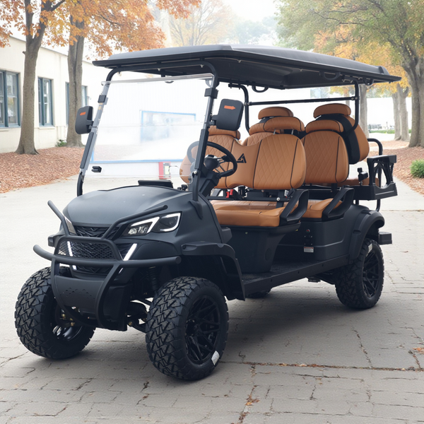 6 Seater Golf Cart Street Legal Extended Range 206AH Lithium Electric LSV with LED Lights