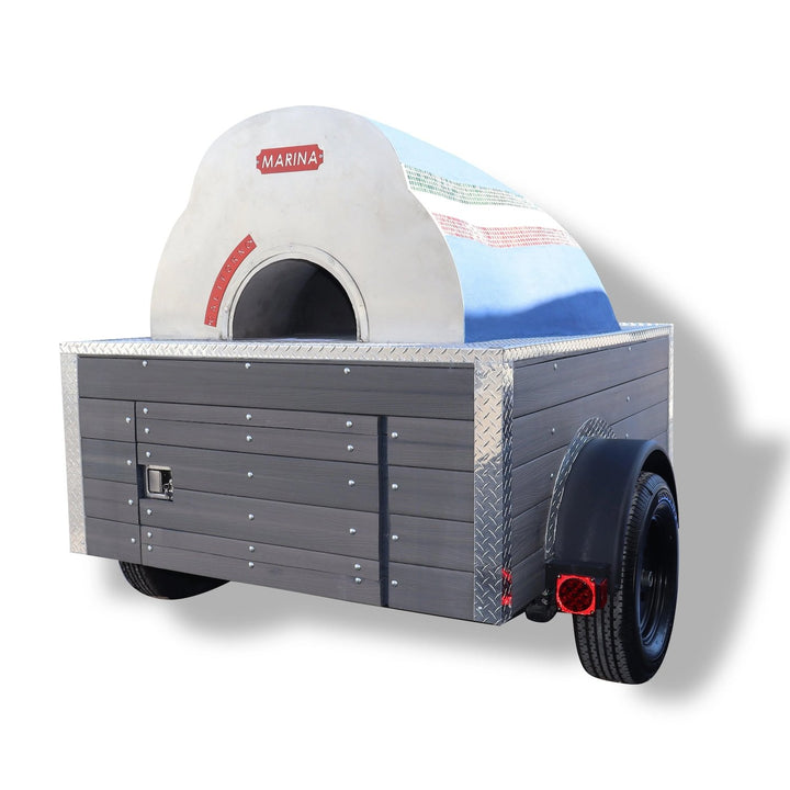 Californo Carrello Stucco Pizza Oven Trailer