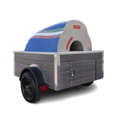 Californo Carrello Stucco Pizza Oven Trailer