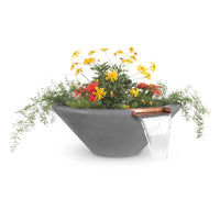 The Outdoor Plus 48" Cazo GFRC Planter And Water Bowl