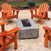 The Outdoor Plus 120" Coronado Woodgrain Concrete Fire Pit