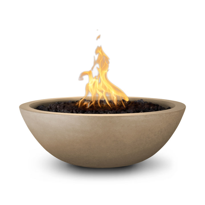 The Outdoor Plus 27" Sedona GFRC Fire Bowl - Match Lit