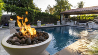The Outdoor Plus 60" Sedona Gfrc Fire Pit – Narrow Ledge