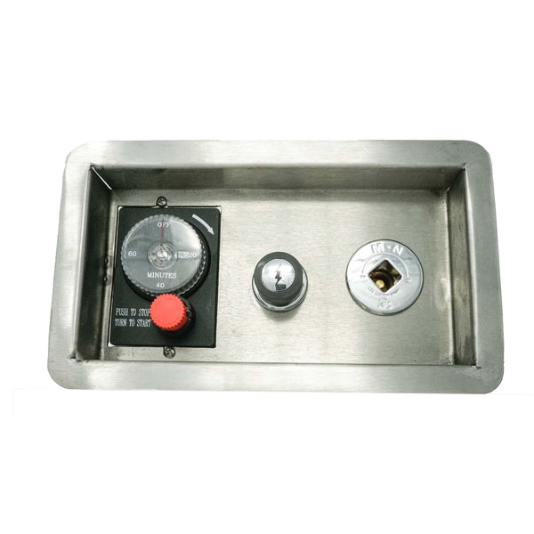 The Outdoor Plus Gas Timer With Push Button, E-Stop & Key Valve - Recessed Panel