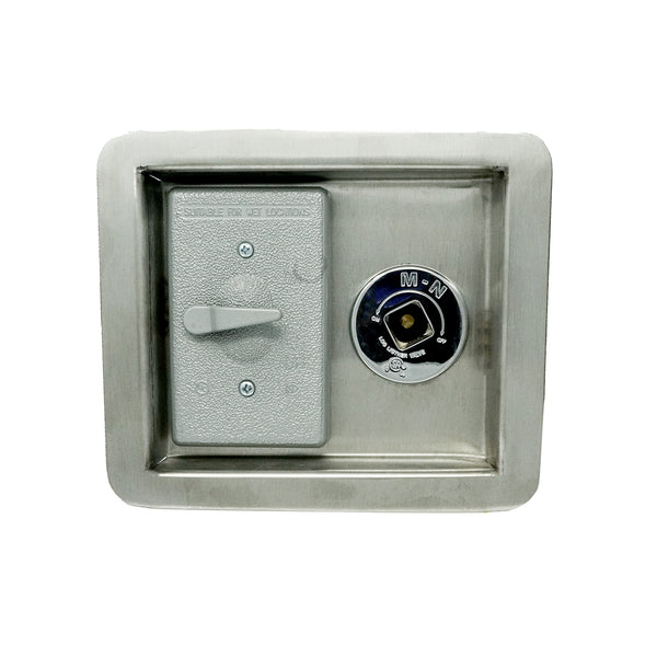 The Outdoor Plus Weatherproof Switch With Key Valve - Recessed Panel