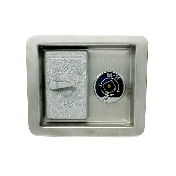 The Outdoor Plus Weatherproof Switch With Key Valve - Recessed Panel