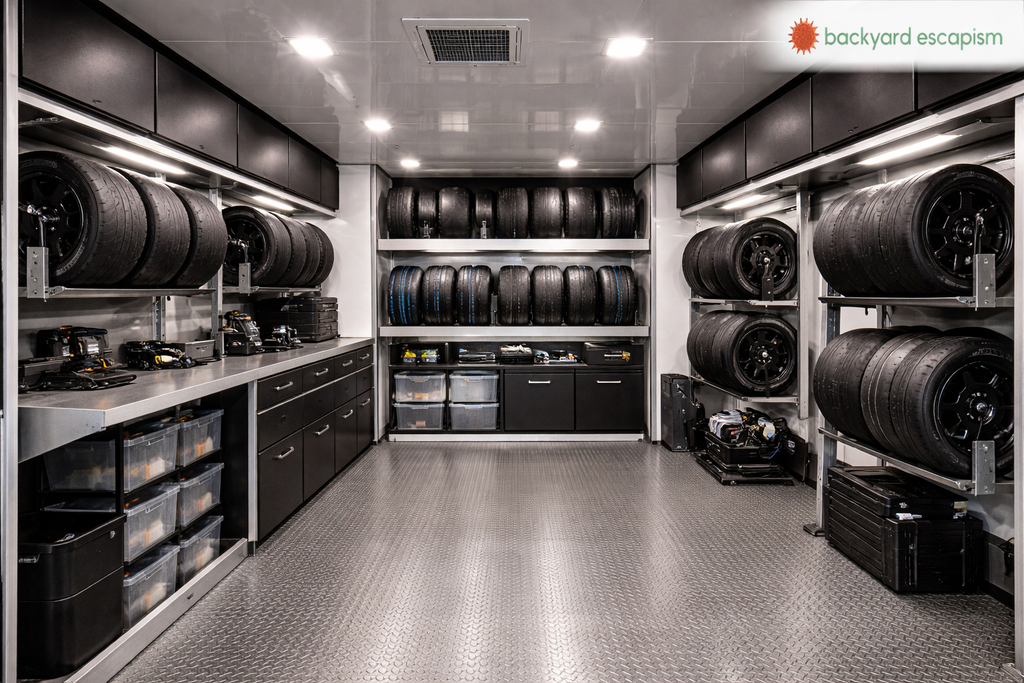 Custom Race Trailer Tire Storage Solutions Guide