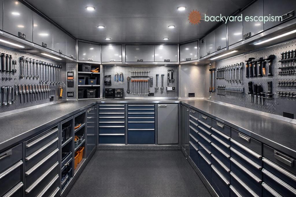 Custom Race Trailer Tool Cabinet Options