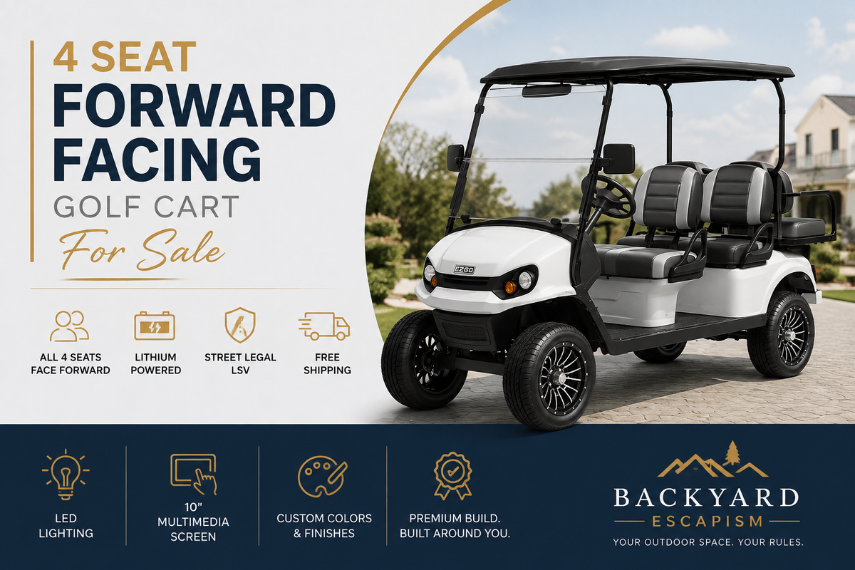 4 Seat Forward Facing Golf Cart For Sale