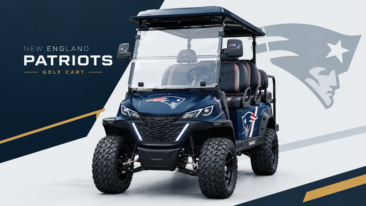 New England Patriots Golf Cart  – Backyard Escapism, Inc