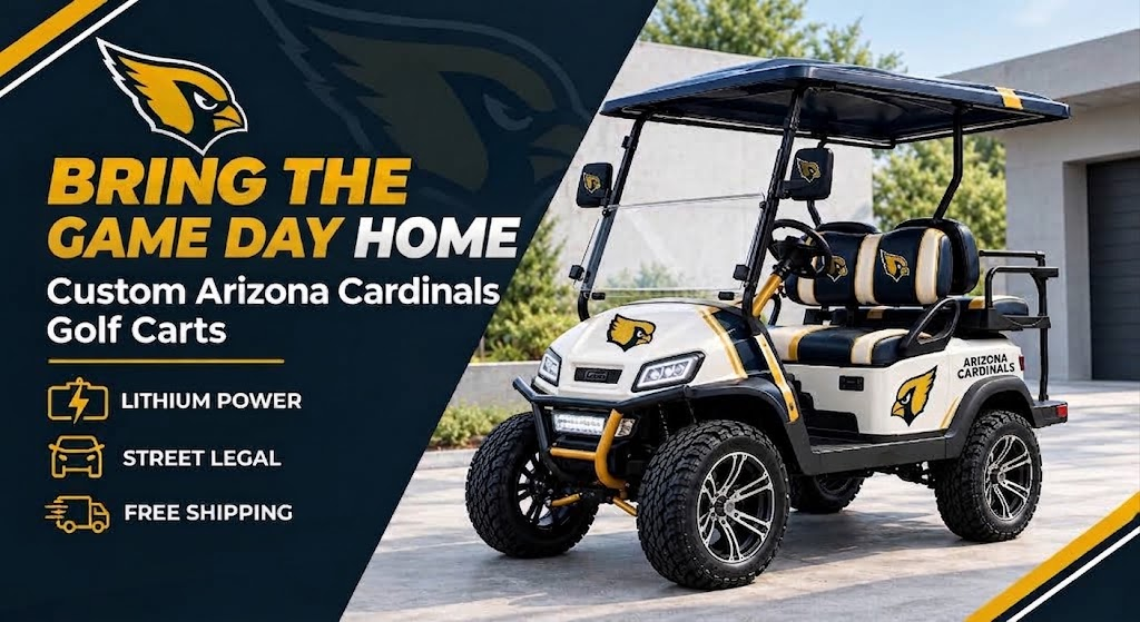 Arizona Cardinals Golf Cart                      – Backyard Escapism, Inc