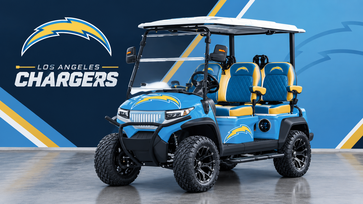 Los Angeles Chargers Golf Cart – Backyard Escapism, Inc