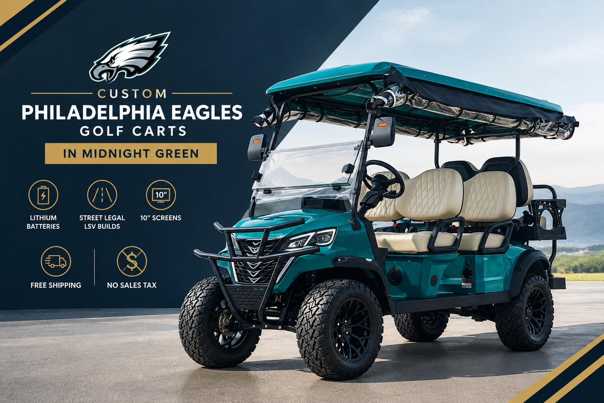 Philadelphia Eagles Golf Cart                      – Backyard Escapism, Inc
