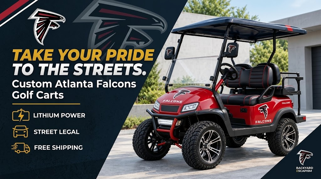 Atlanta Falcons Golf Cart – Backyard Escapism, Inc