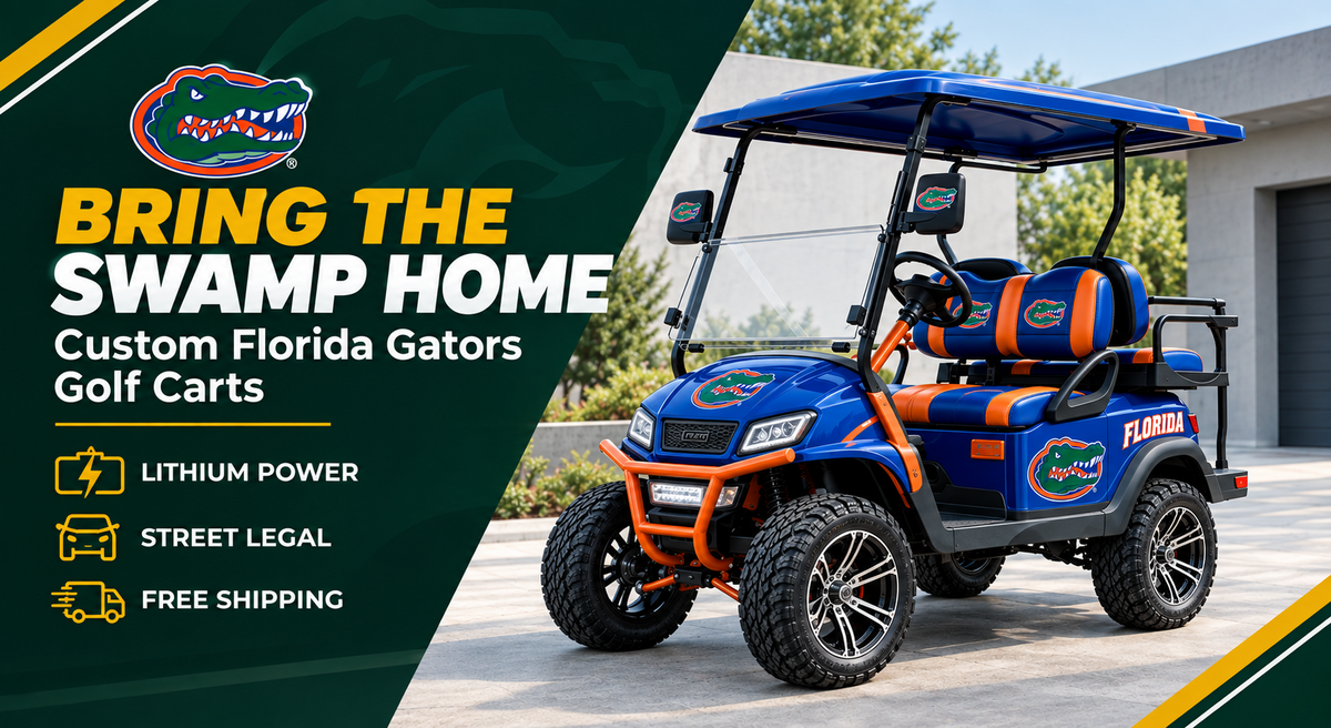 Florida Gators Golf Cart                      – Backyard Escapism, Inc