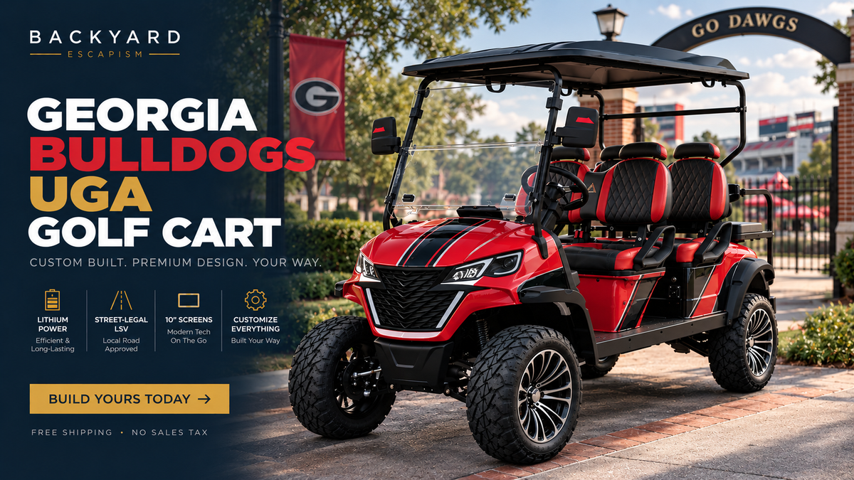 Georgia Bulldogs Golf Cart – Backyard Escapism, Inc
