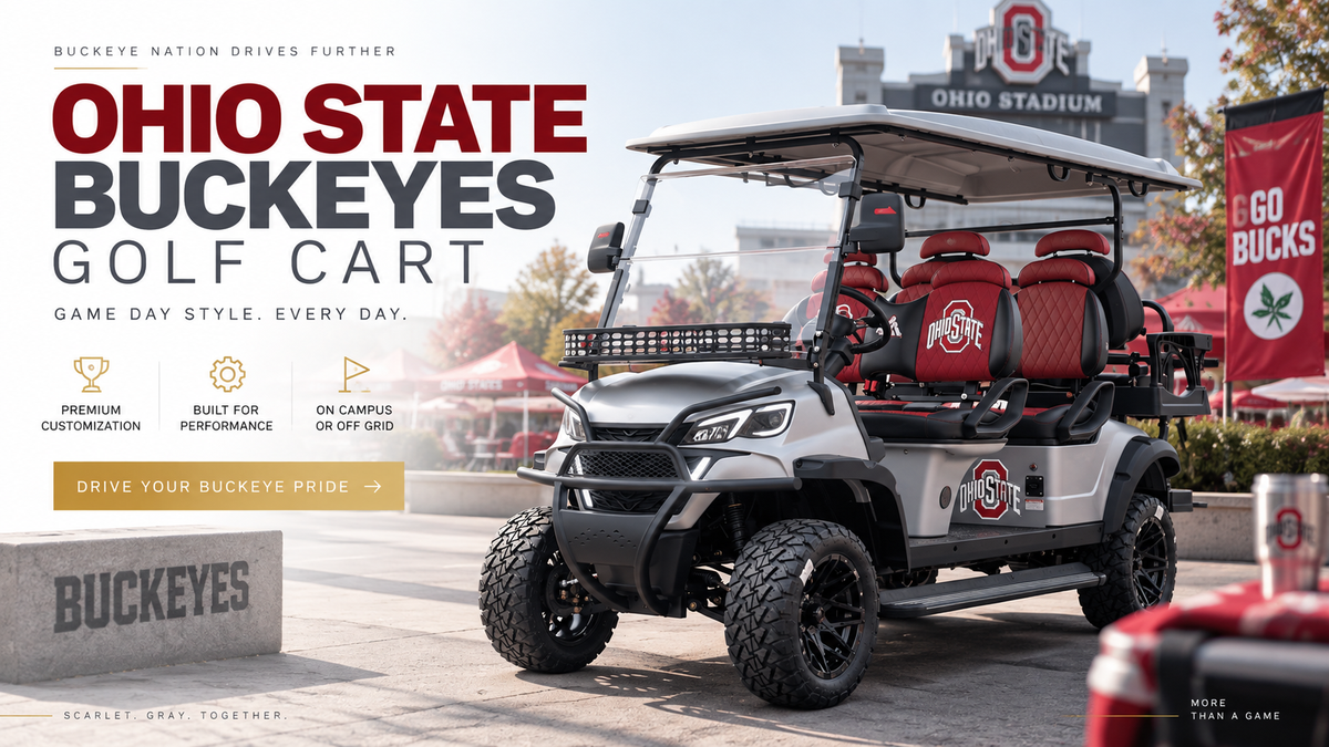 Ohio State Buckeyes Golf Cart – Backyard Escapism, Inc