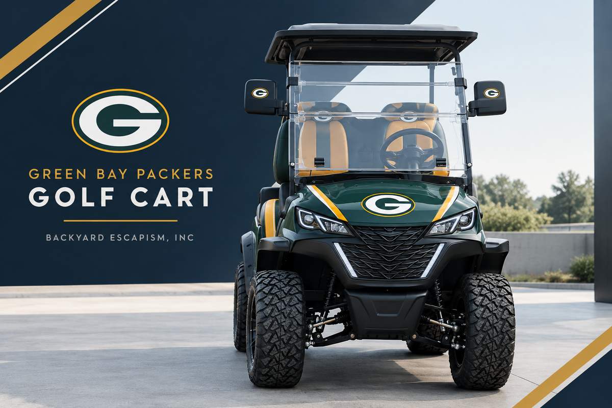 Green Bay Packers Golf Cart                      – Backyard Escapism, Inc