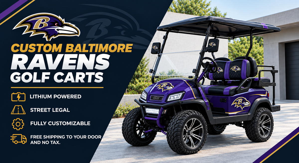 Baltimore Ravens Golf Cart – Backyard Escapism, Inc