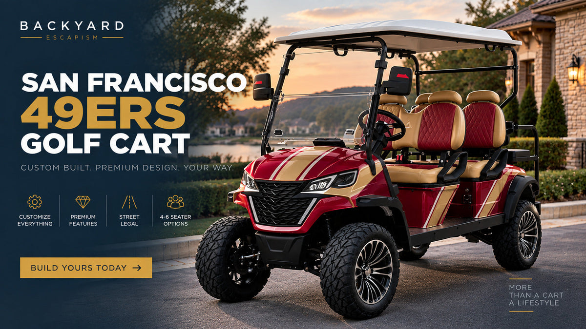 San Francisco 49ers Golf Cart – Backyard Escapism, Inc