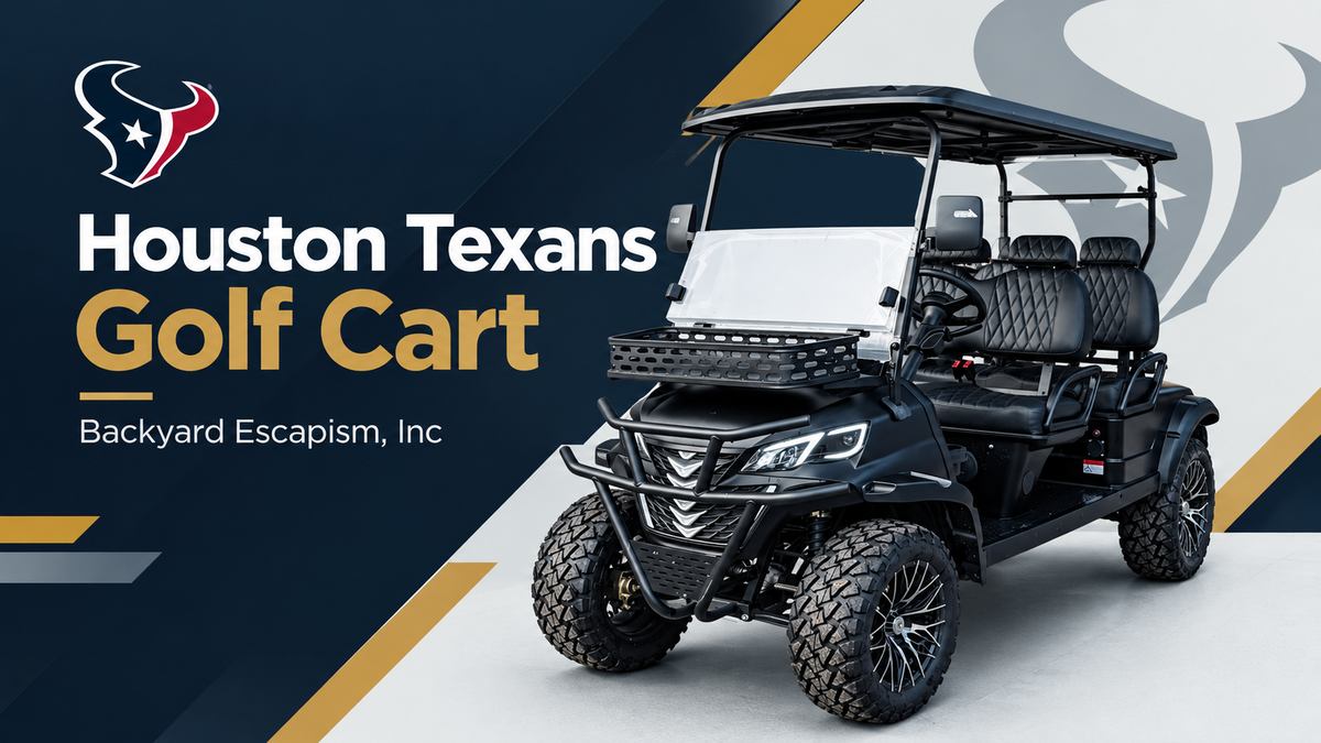 Houston Texans Golf Cart                      – Backyard Escapism, Inc